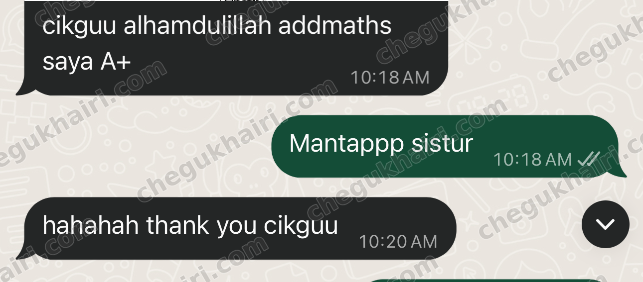 SPM 2024 - A+ in Add Maths.
