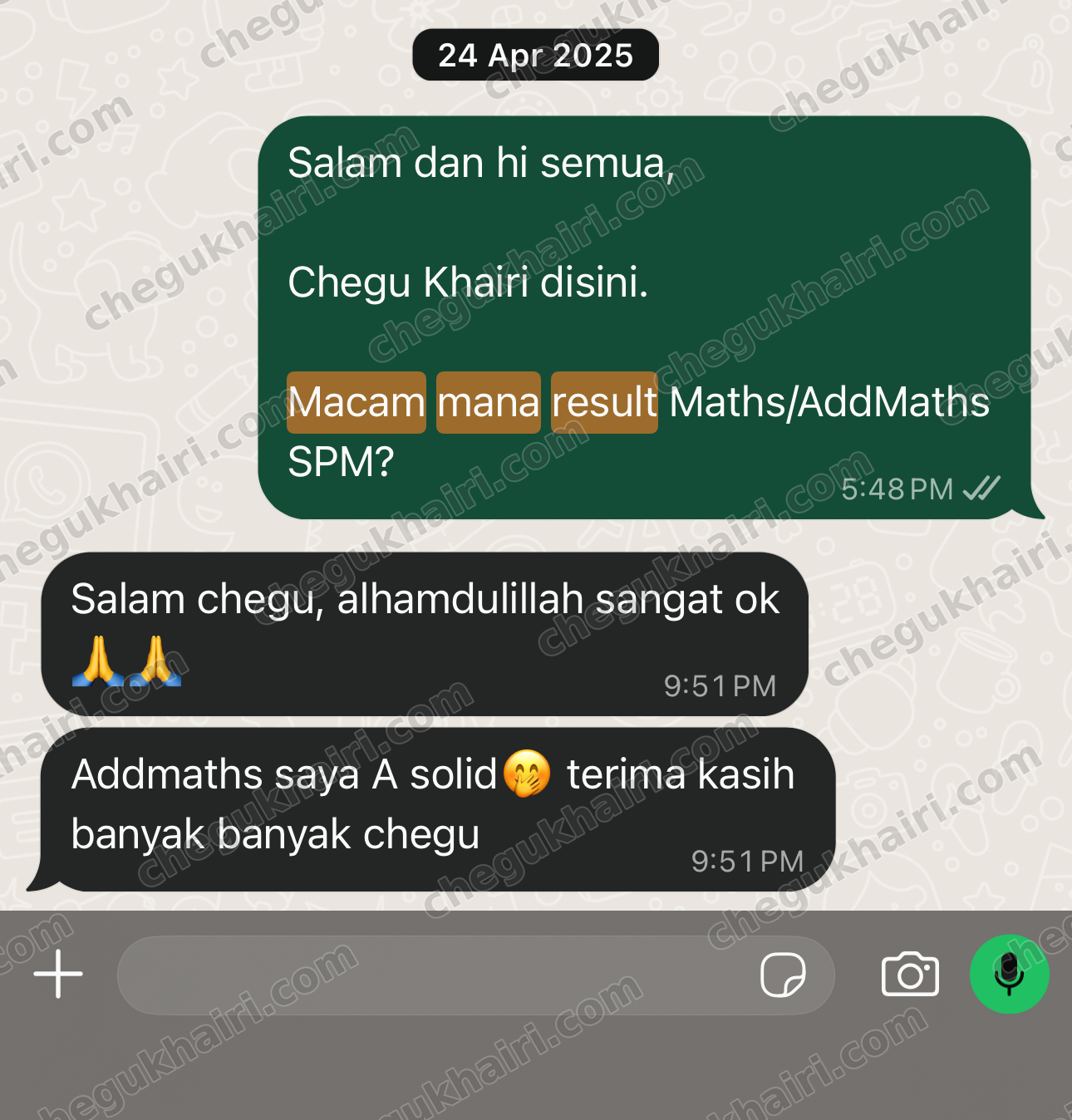 SPM 2024 - A solid in Add Maths.