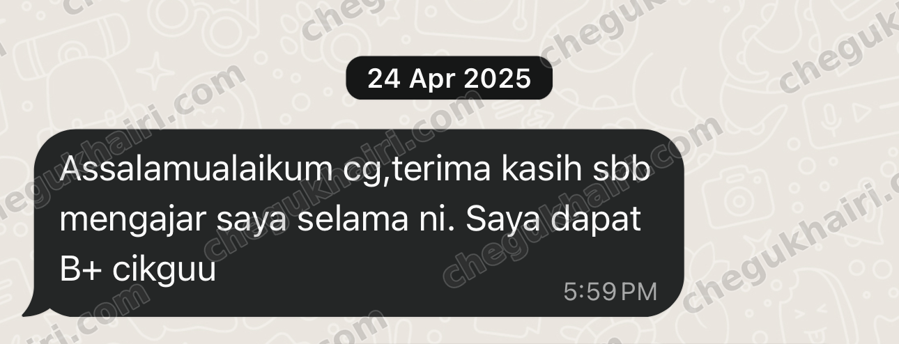 SPM 2024 - B+ in Add Maths.