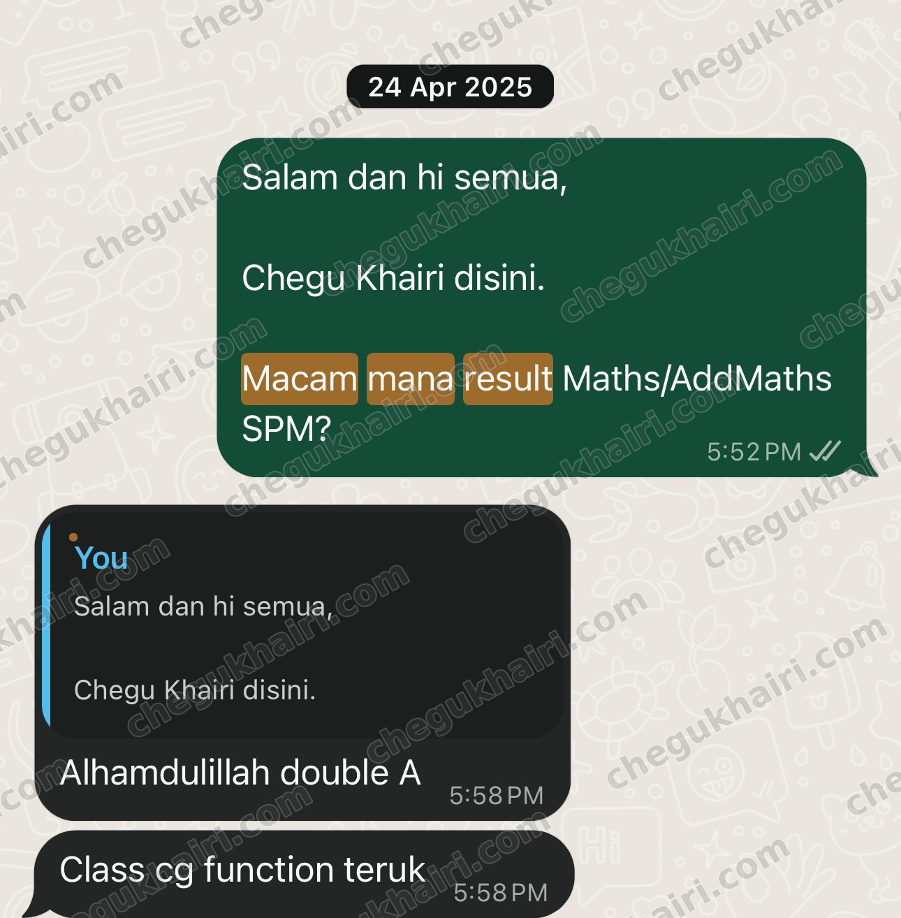 SPM 2024 - Double A - Mathematics and Add Maths.