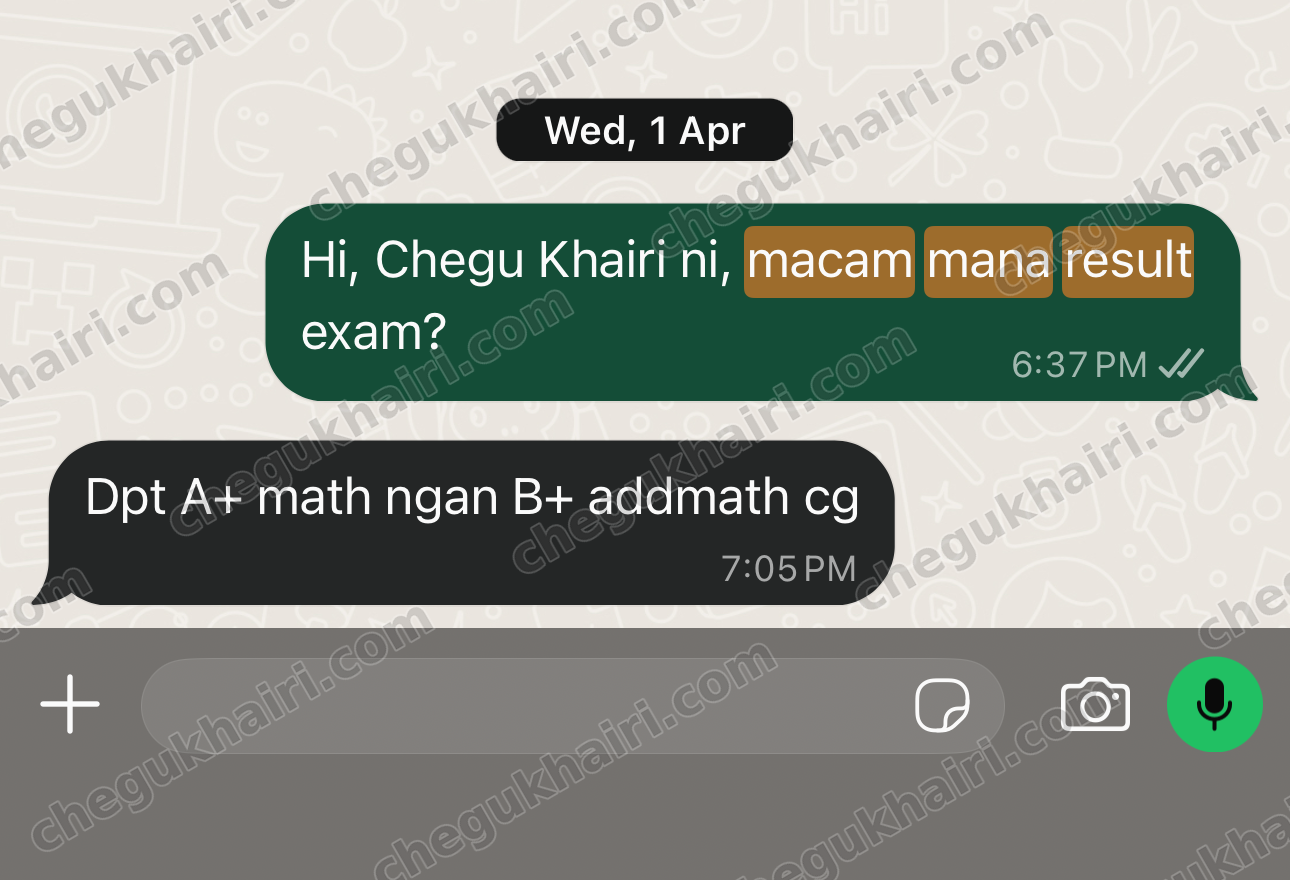 SPM 2025 - Mathematics A+ and Add Maths B+.