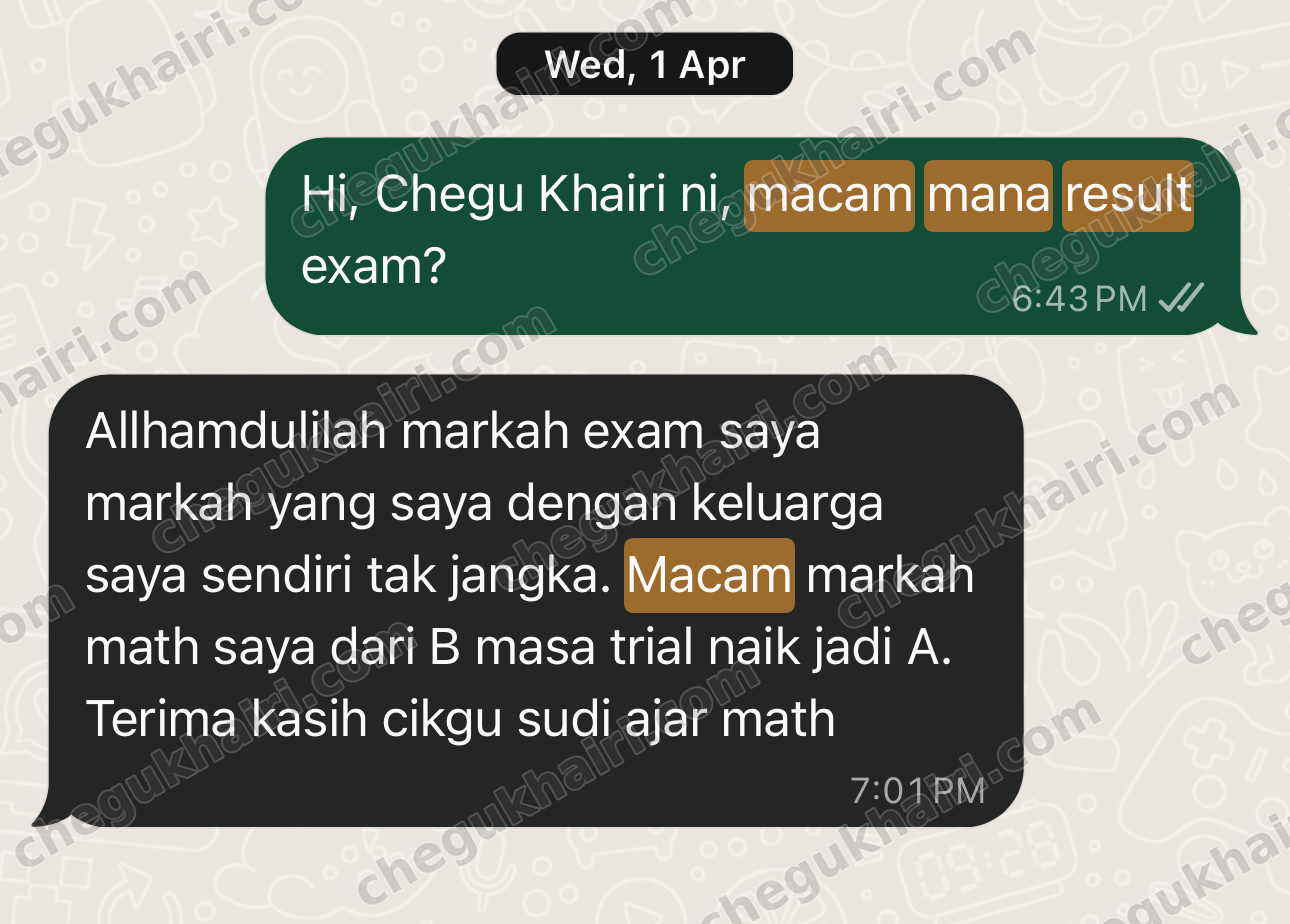 SPM 2025 - Mathematics from a B in the trial to an A in SPM.