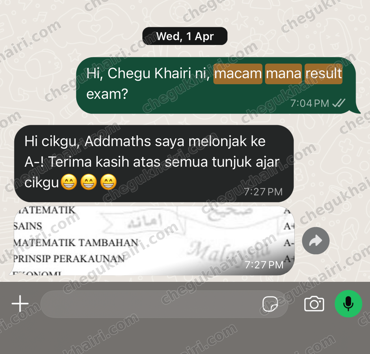 SPM 2025 - Add Maths up to A-, with the result slip.