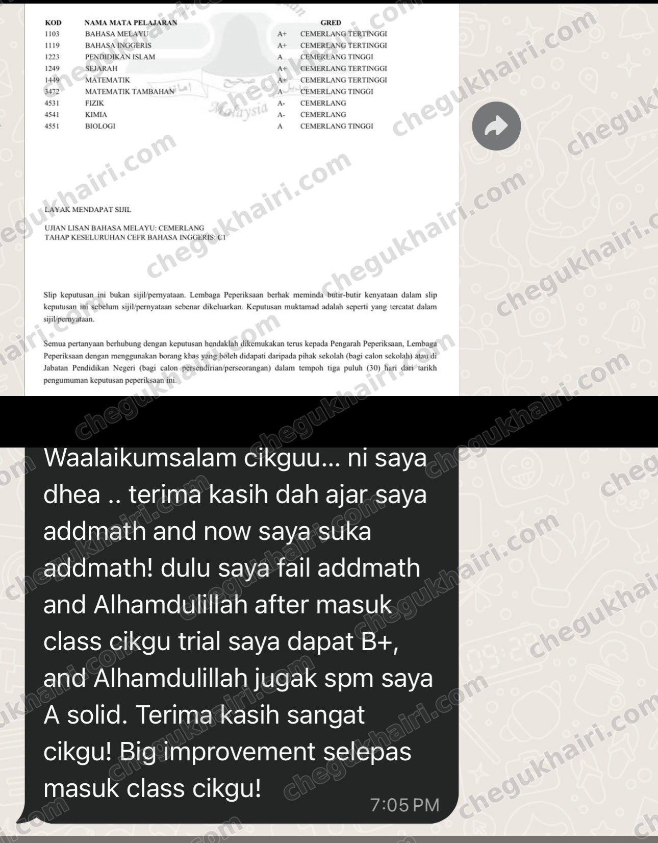 SPM 2025 - Add Maths from a fail to a B+ in the trial, then an A solid in SPM.