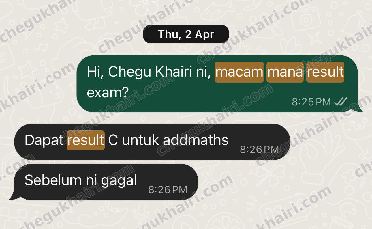 SPM 2025 - Add Maths C, up from a fail.
