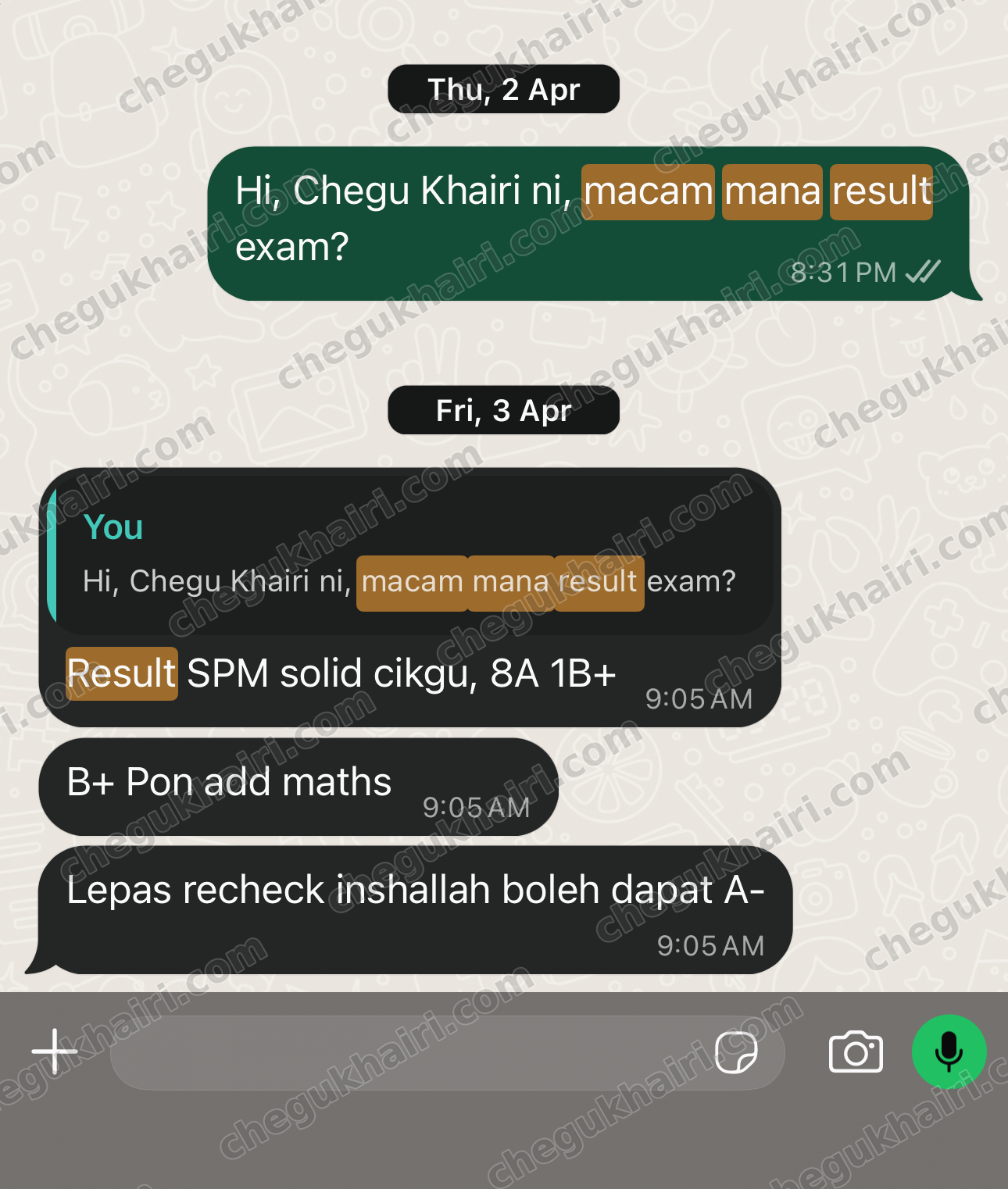 SPM 2025 - 8A 1B overall, with B+ in Add Maths pending recheck.